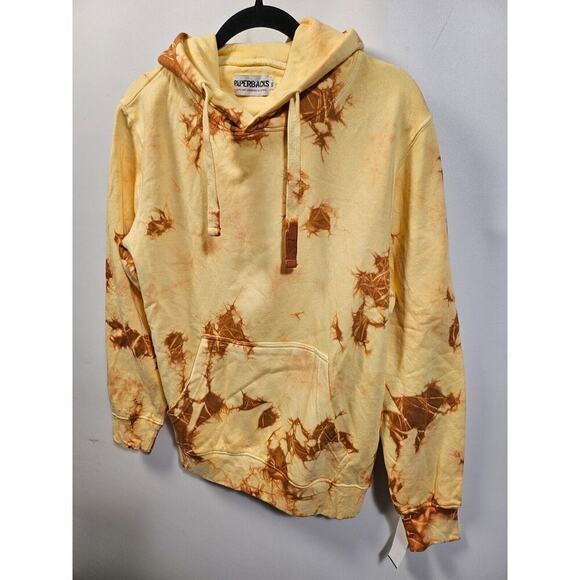 Original Paperbacks Unisex Yellow Tie Dye Hoodie Oversize Size S NWT - Picture 3 of 15